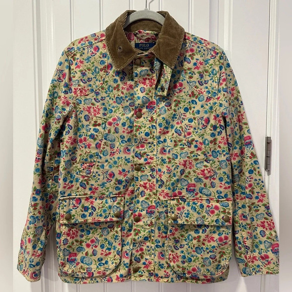 Rare Polo Ralph Lauren | Floral Canvas Barn Jacket | Small Petite - Picture 5 of 15